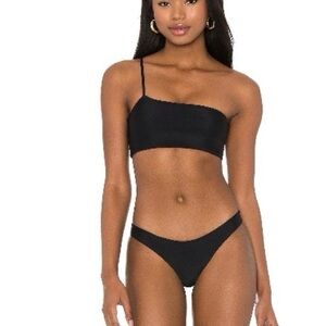 Lovers+ Friends Cyan Black Women's Swimwear Set